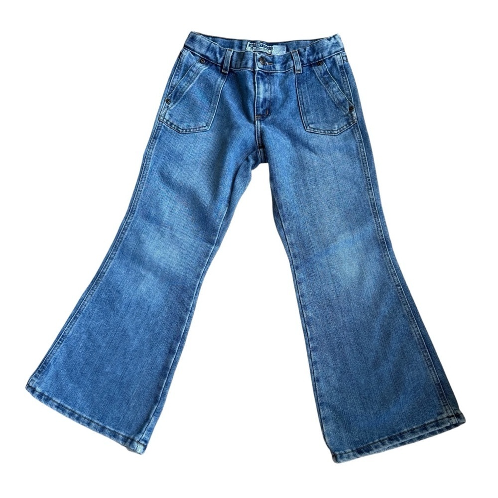 Y2K Old Navy Blue Denim Jeans Boot Cut Flare Girls Size 8 1/2